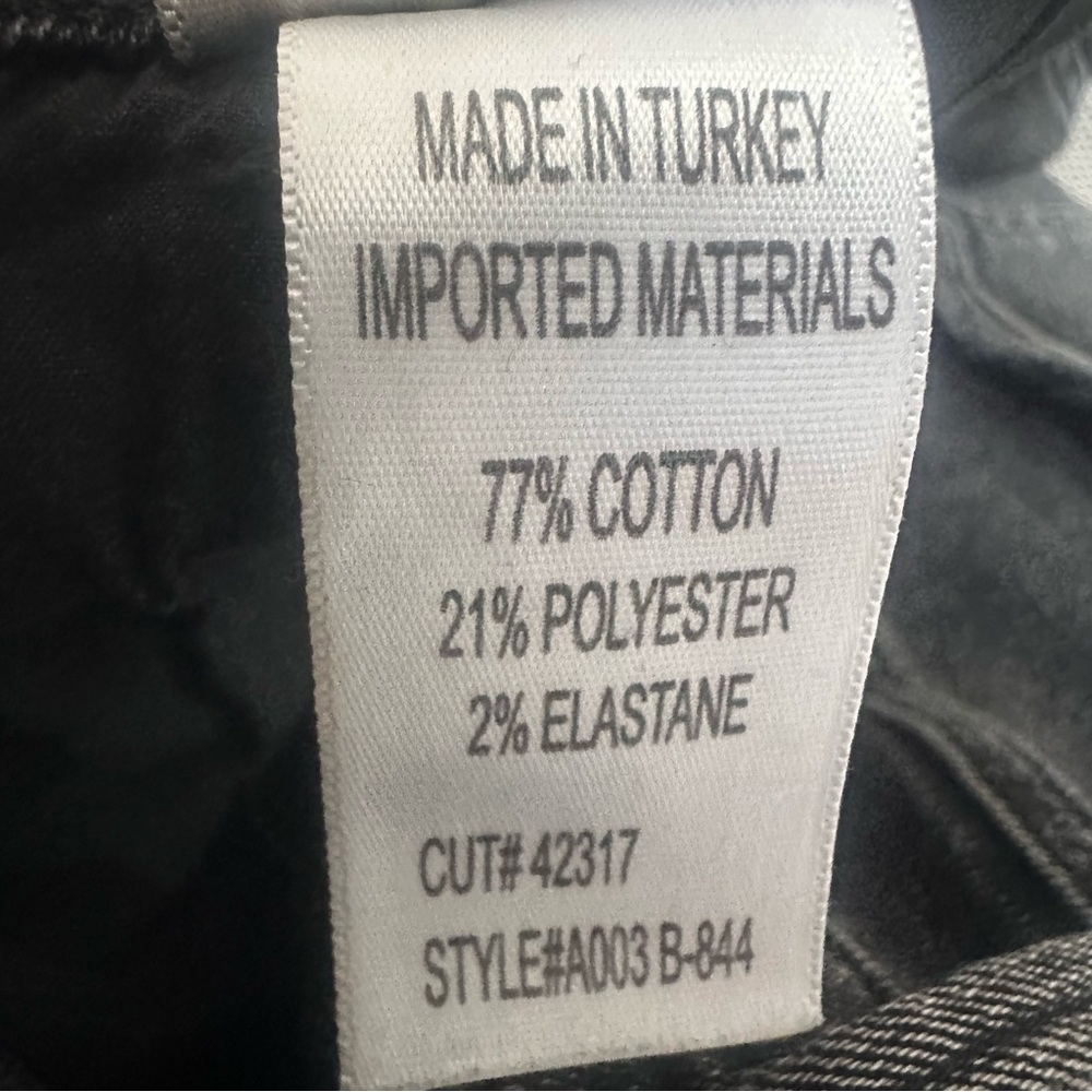 Agolde Sophie Rise Skinny Distressed Jeans in faded black  Sz 28 - Picture 8 of 8